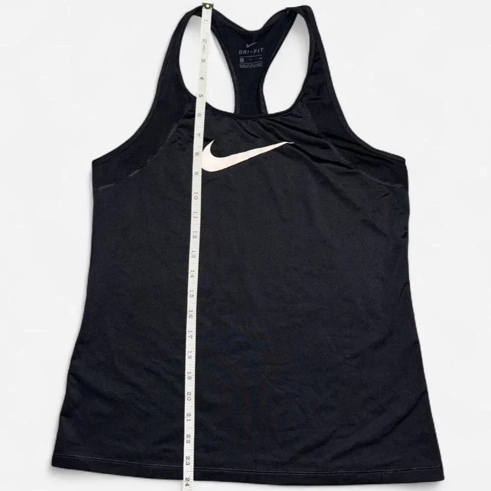 Nike Black and White Dri-Fit Racerback Athletic Tank Top; Size Small